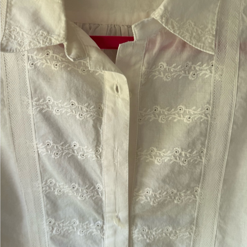 Sundance Women's White Embroidered Sophisticated Western Style Tunic - Picture 8 of 12